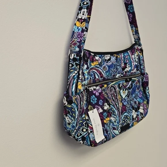 Vera Bradley Disney Large On the Go Crossbody Mickey's Paisley Celebration